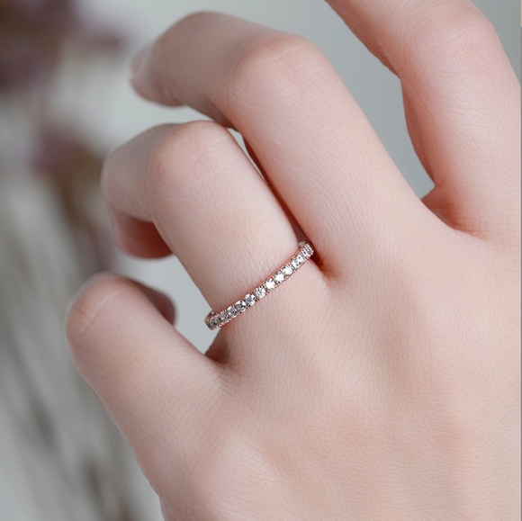 New Rose Gold Stackable Eternity Ring - Picture 5 of 5